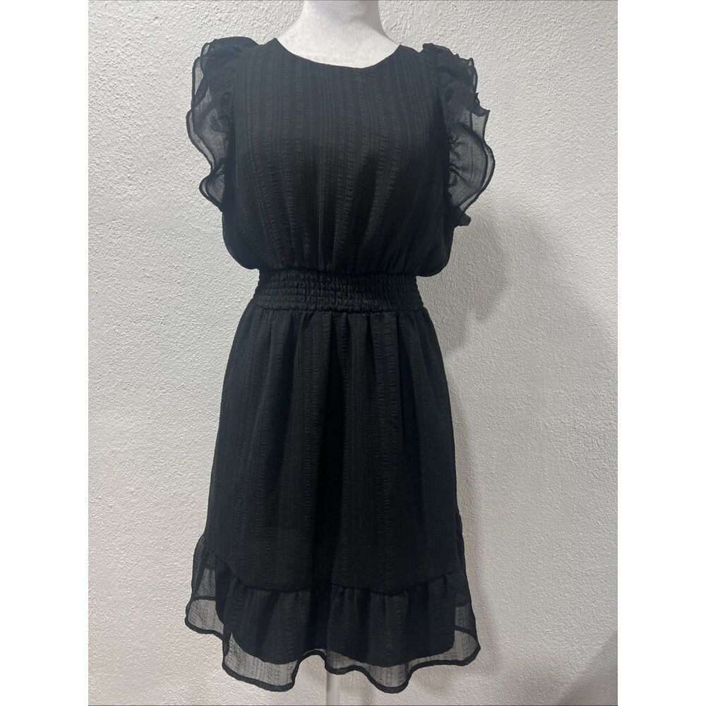BB Dakota Steve Madden Black Dress Womens‎  Tiered Hem